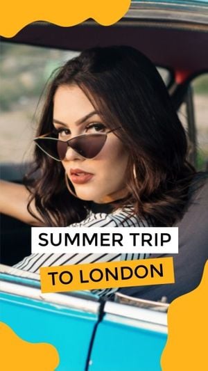 travel, journey, video, Summer Trip To London  Instagram Story Template