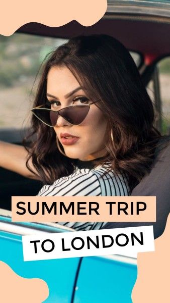 vloger, beauty, shape, Summer Trip To London  Instagram Story Template