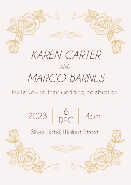 Vintage Wedding Invite Invitation