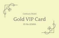イエロー ホテル VIP カード IDカード・会員カード・スタンプカード