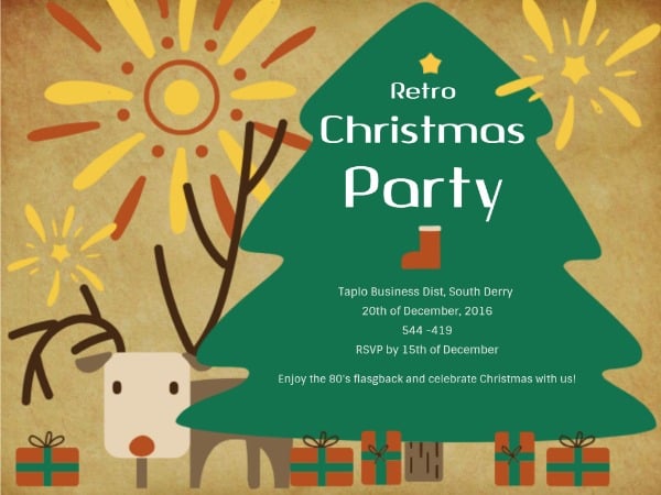 Christmas party invitation Card