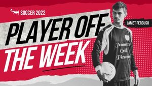 world cup, football, soccer, Red Modern Player Off The Week Youtube Thumbnail Template