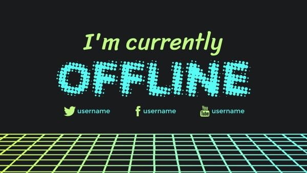 leave, stream, gaming, Cyberpunk Tech Twitch Offline Banner Template
