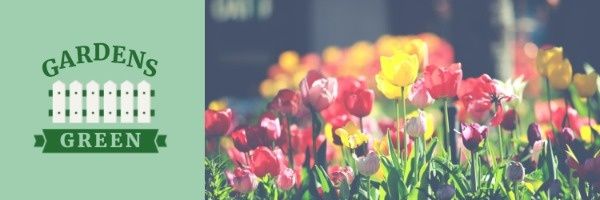 garden tool, cultivation, flowers, Green Gardening And Planting Sale Twitter Cover Template