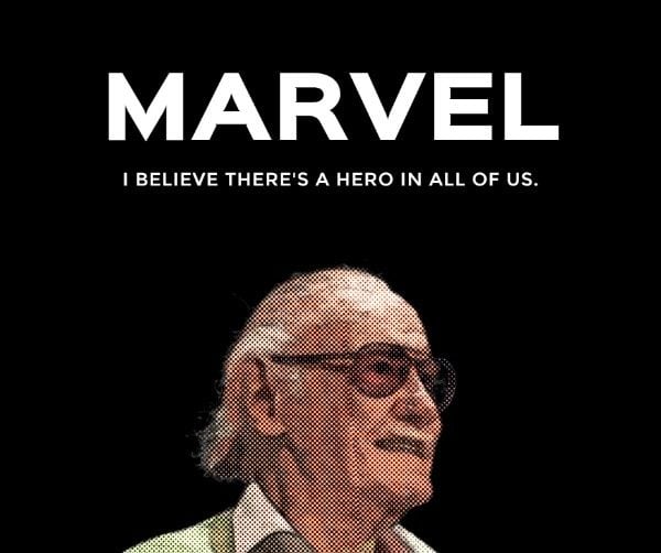 died, funeral, passed away, Marvel Hero Stan Lee Facebook Post Template