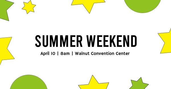 cover photo, date, address, Summer Weekend Facebook Event Cover Template