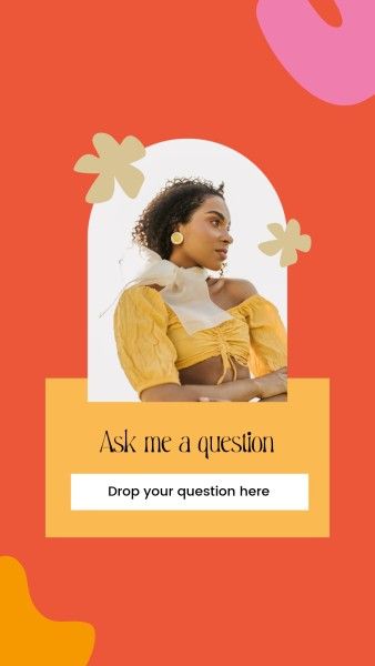 social media, questions, message box, Ask Me A Question Background Instagram Story Template