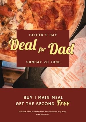 Red Deal For Dad Poster
