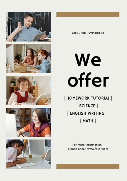 White Learning Class Flyer 宣传单