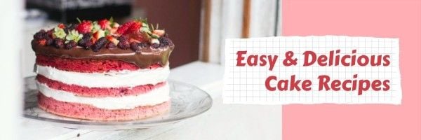 bake, dessert, ideas, Cake Recipe Email Header Template