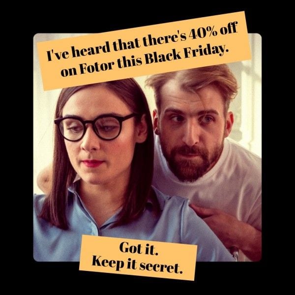 e-commerce, shopping, photo, Black Friday Meme Instagram Post Template