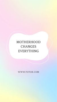 mothers day, mother day, greeting, Pale Gradient Minimal Mother's Day Quote Instagram Story Template