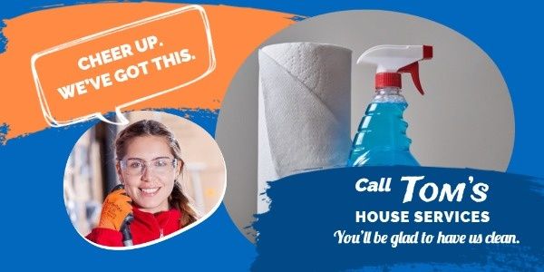 Blue Cleaning Services Twitter Post