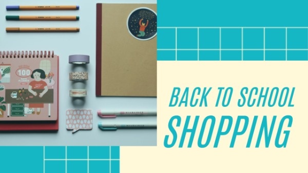 Blue And Yellow Back To School Shopping Tips Youtube Thumbnail