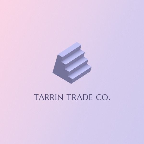 company, marketing, business, Soft Purple Gradient 3d Graphic Logo Template