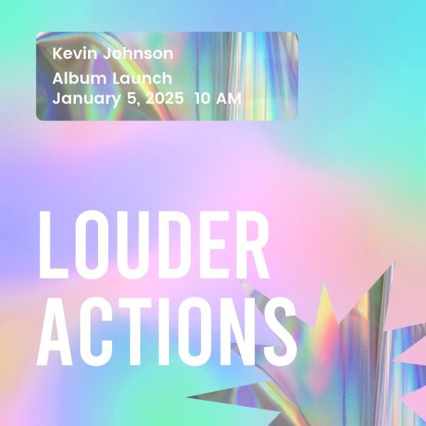 skateboarding, tournament, poster, Pink Louder Actions Album Launch Album Cover Template