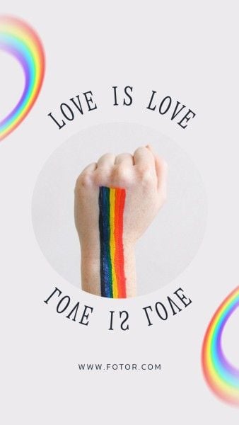 lgbt, lgbtq, lgbtq pride, Gray Modern Happy Pride Month Instagram Story Template