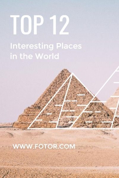 places, place of interest, journey, Travel Around The World Banner Pinterest Post Template