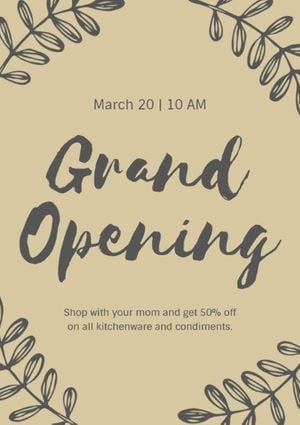 Retro Style Grand Opening Flyer