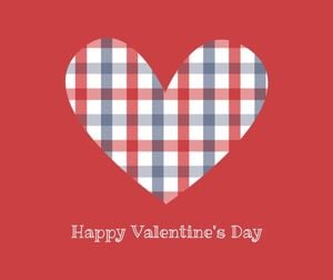 valentine, festival, celebration, Red Grid Love Facebook Post Template