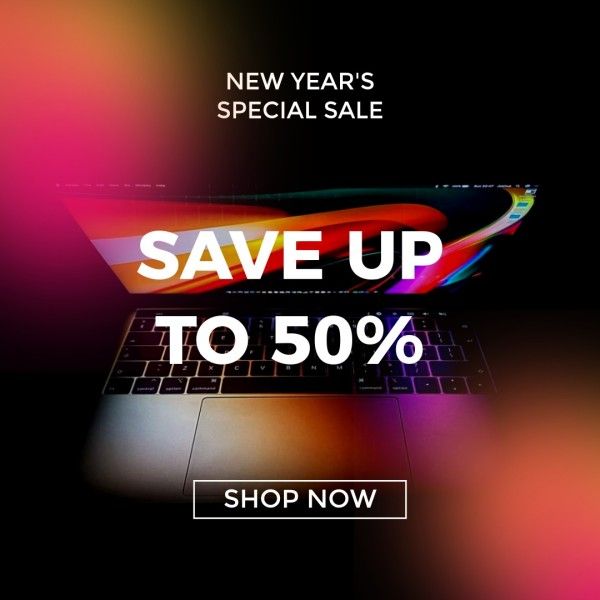 promotions, discounts, advertising, Gradient Computer Promotion Instagram Ad Template