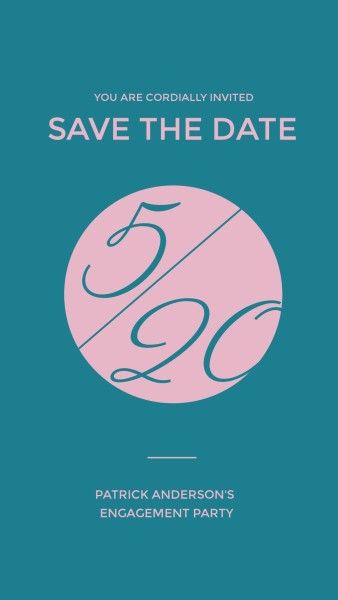 savethedate, party, life, Blue Background Of Wedding Invitation  Instagram Story Template