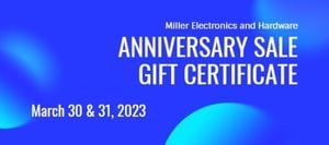 internet, store, shop, Anniversary Sale Gift Certificate Template