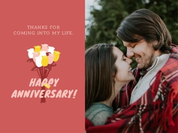 wedding, love, romance, Happy Anniversary Card Template