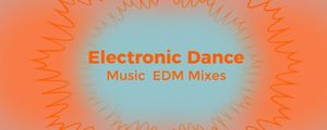 business, commercial, advertising, Orange Electronic Dance EDM Mixes Twitch Banner Template