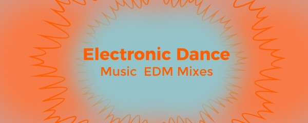 Orange Electronic Dance EDM Mixes Twitch Banner