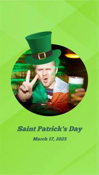 st patricks day, happy st patricks day, st. patrick, Green Beer Saint Patricks Day Wish Instagram Story Template