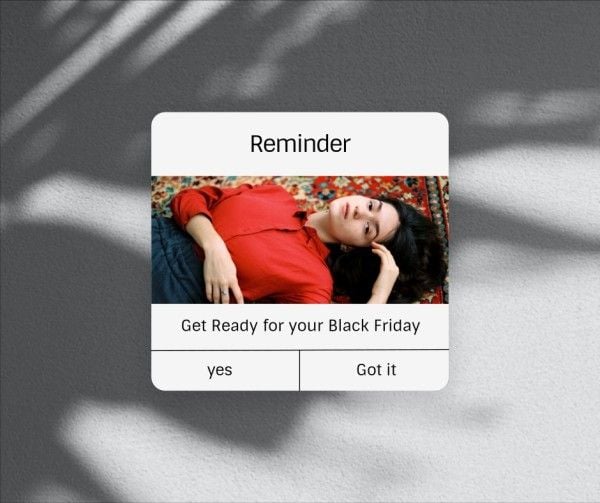 Grey Black Friday Reminder Facebook Post
