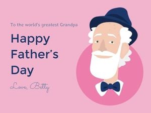 dad, grandfather, old man, Grandpa Father's Day Card Template