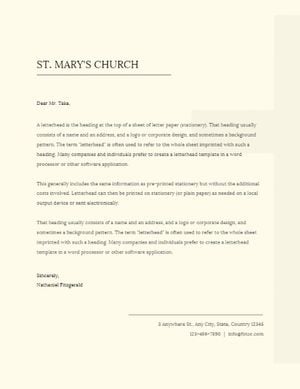 黄色教堂信 信纸
