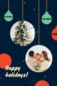 xmas, festival, holiday, Christmas Photo Collage Pinterest Post Template