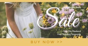 shopping, clothes, sales, Summer Dress Sale Facebook Ad Medium Template