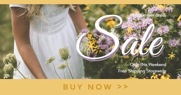 shopping, clothes, sales, Summer Dress Sale Facebook Ad Medium Template