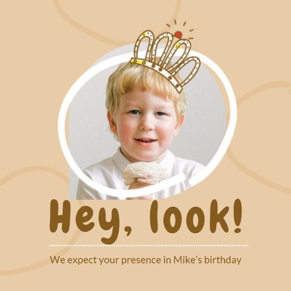 anniversary, happy, life, Kid's Birthday Party Instagram Post Template