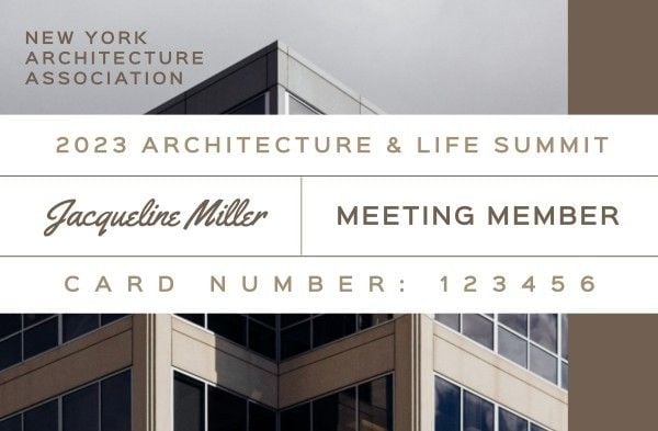architecture, entrance permit, permit, Summit Entry ID Card Template
