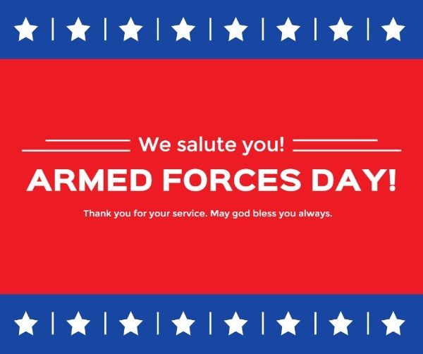 national, holiday, celebration, American Armed Forces Day Facebook Post Template