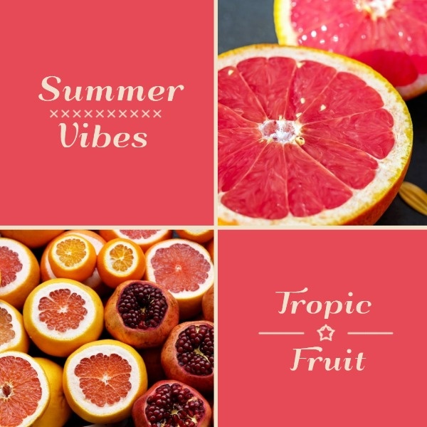 Tropical Fruit Instagram Post