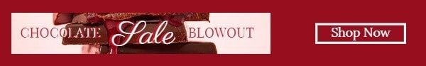 blowout, discount, shop, Red Chocolate Online Sale Banner Ads Mobile Leaderboard Template