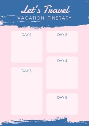 to-do list, travel, tour, Vacation Itinerary Planner Template