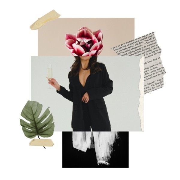 life, leaf, torn paper, White Montage Girl Collage Photo Collage (Square) Template
