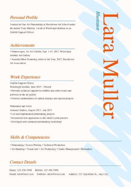 graphic designer, designer, job hunting, Simple Illustrator CV Resume Template