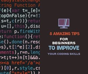 coding, code, guide, Programming Tips Facebook Post Template