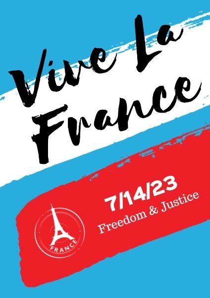 nation, french, justice, France Day Celebration Poster Template