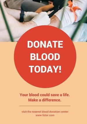 简单的献血日 英文海报