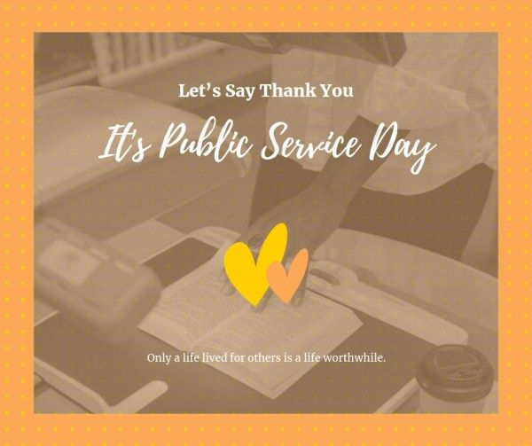 黄色の公共サービスの日 Facebook投稿