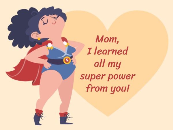 スーパーママ母の日 メッセージカード